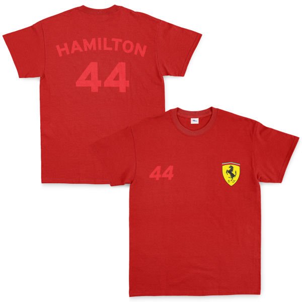 SF Lewis Hamilton 44 Tişört S - Kırmızı