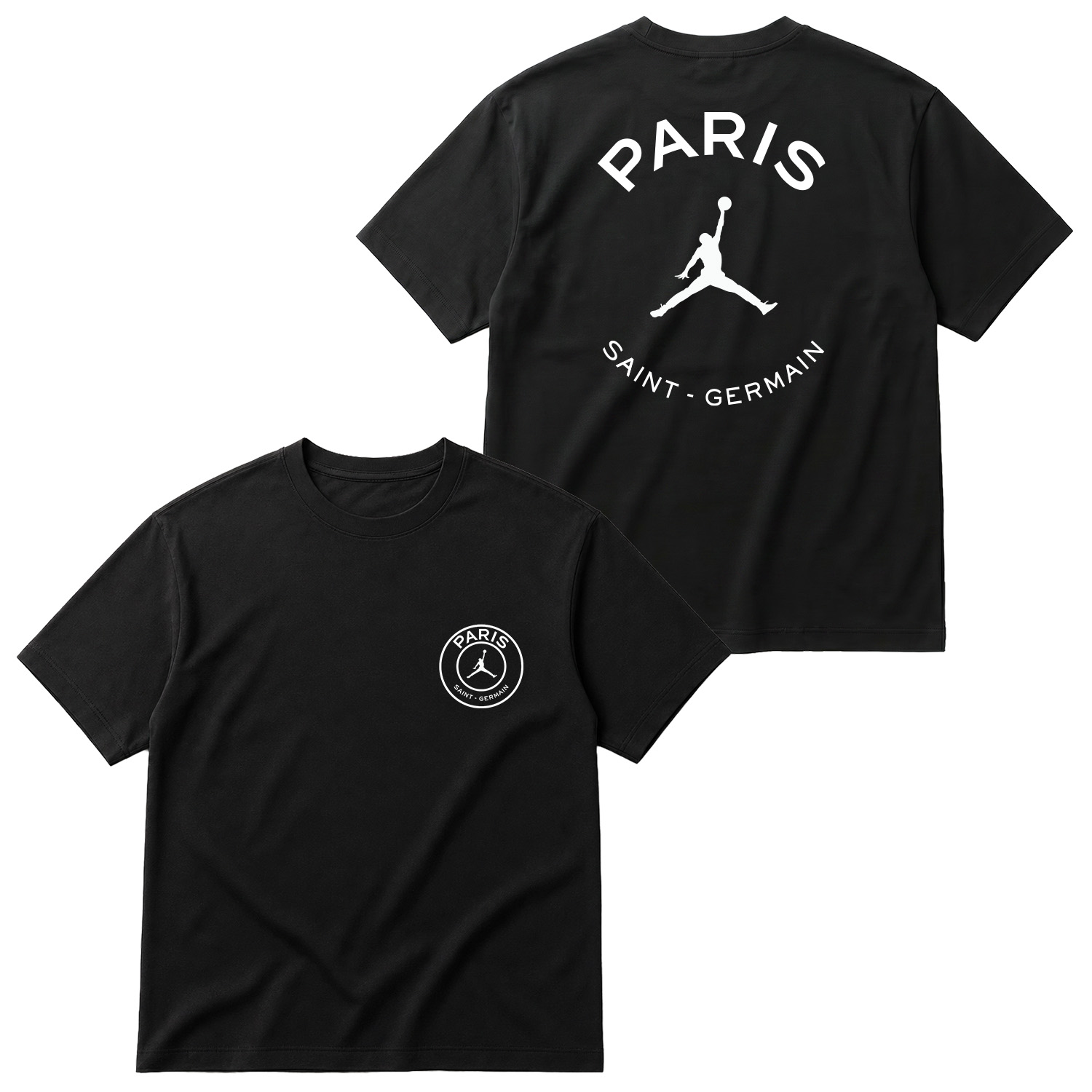 Air Jordan X Paris Saint Germain Oversize Tişört L - Siyah