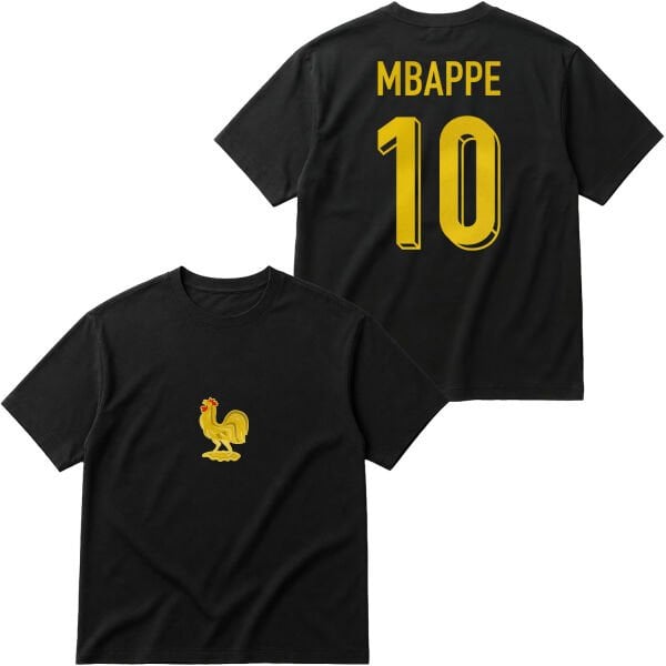 KYLIAN MBAPPE | Fransa 24 Basic Edition Oversize Tişört M - Siyah