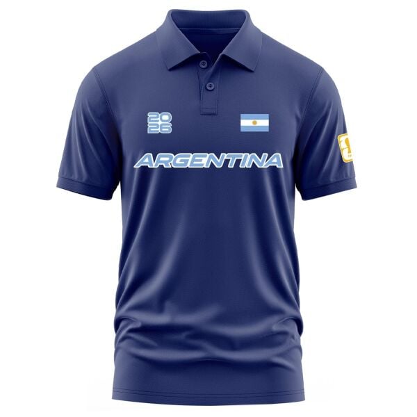 Arjantin 2026 Polo Tişört M - İndigo Mavisi | OUTLET