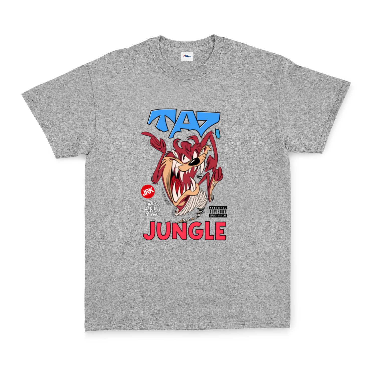 Taz The King of Jungle Tişört L - Gri
