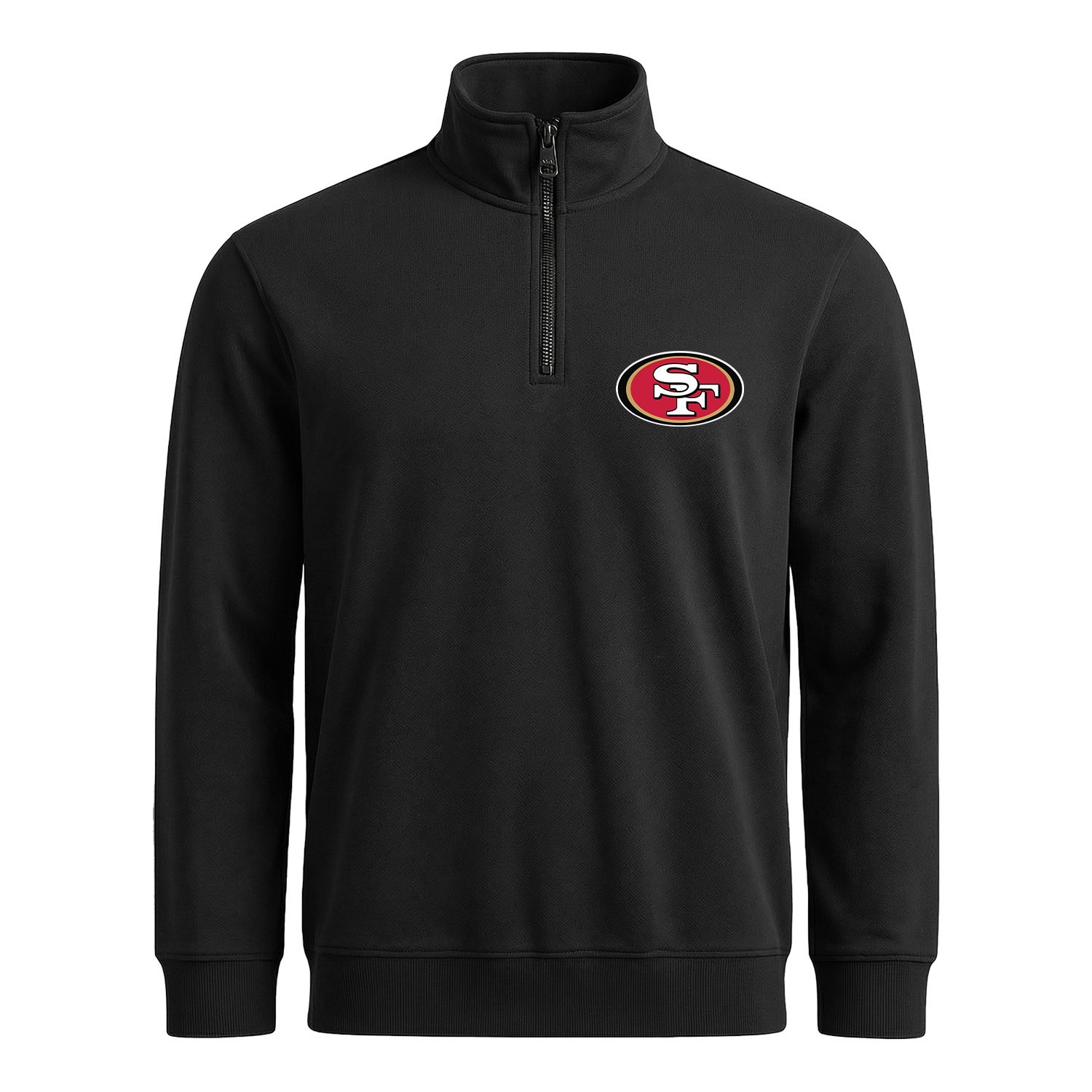 San Francisco 49ers Yarım Fermuarlı Sweatshirt M - Siyah