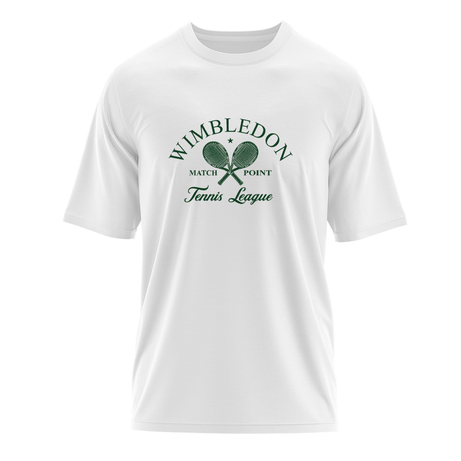 Wimbledon Match Point Oversize Tişört XL - Beyaz
