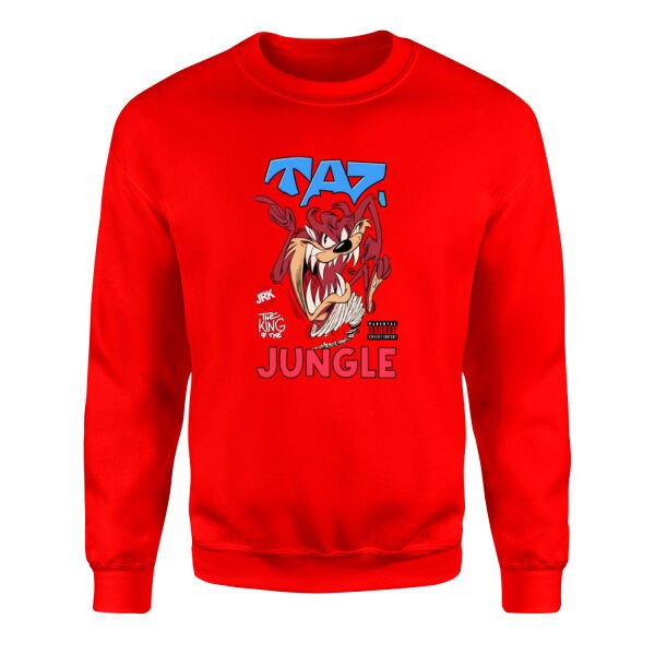 Taz The King of Jungle Sweatshirt L - Kırmızı