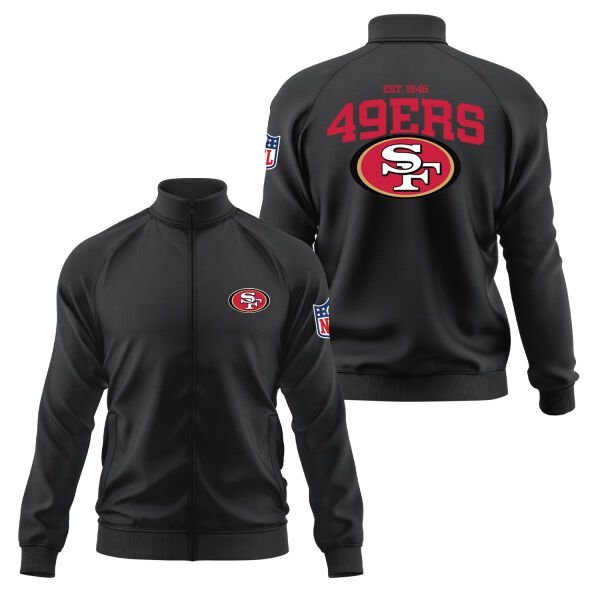 San Francisco 49ERS SE Fermuarlı Sweatshirt S - Siyah