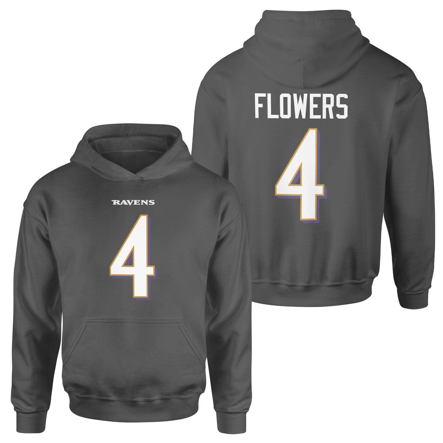 Zay Flowers Baltimore Ravens Hoodie S - Füme
