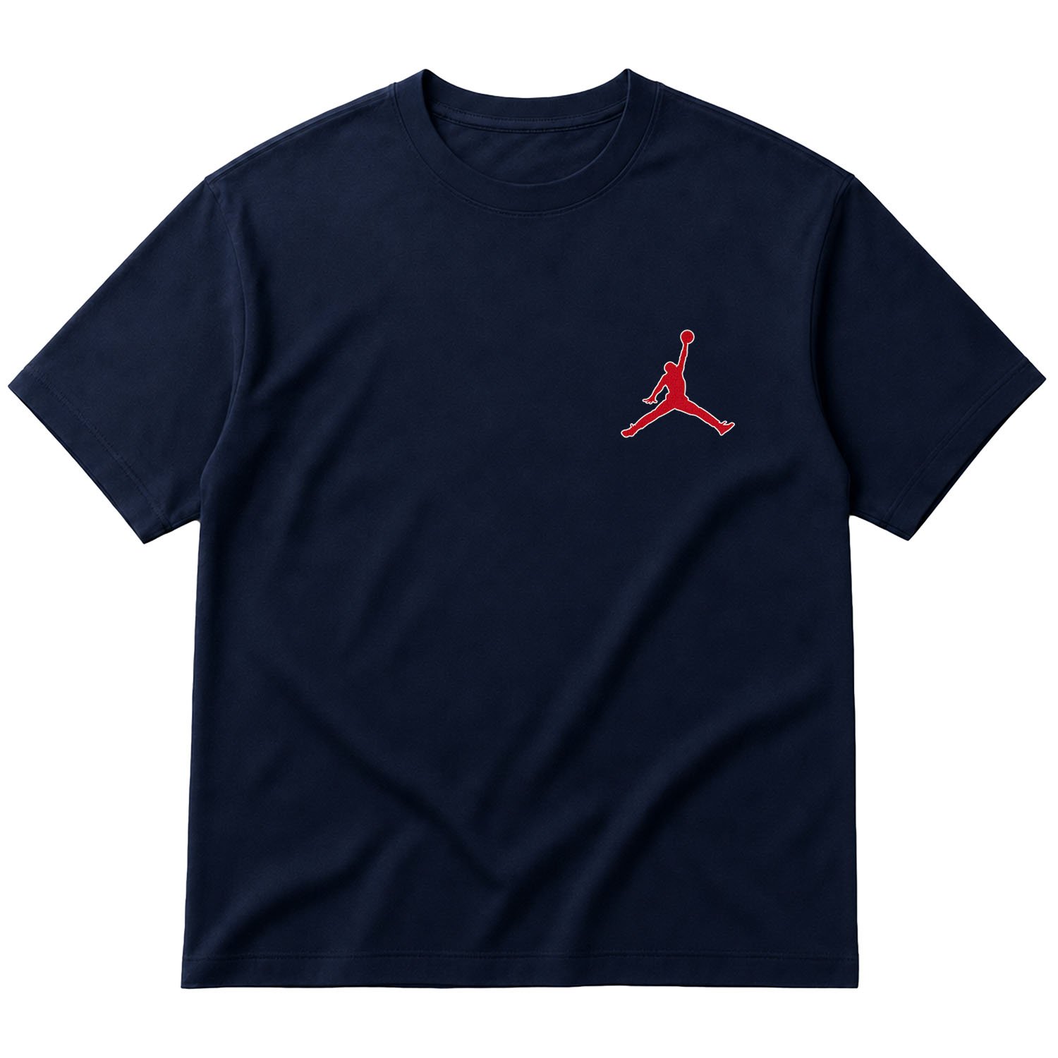 Air Jordan Red Stroked Oversize Tişört S - İndigo Mavisi