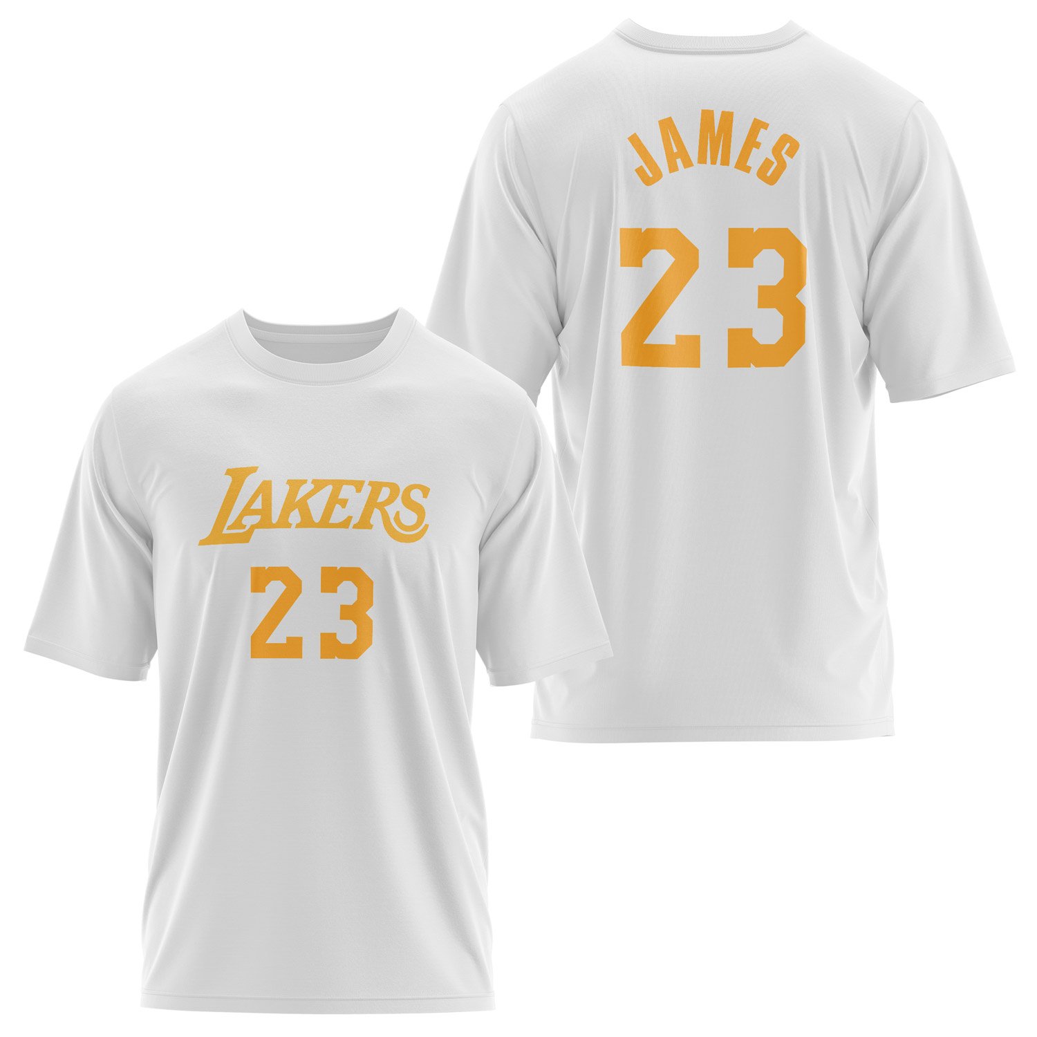 LeBron James 23 Lakers White Oversize Tişört S - Beyaz