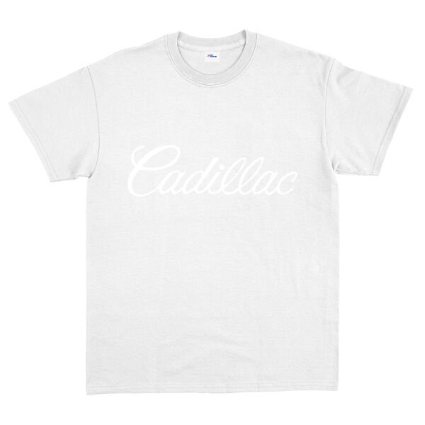 Cadillac Script Tişört XL - Beyaz