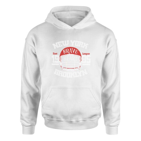 New York Brave Hart BKLYN Hoodie XL - Beyaz