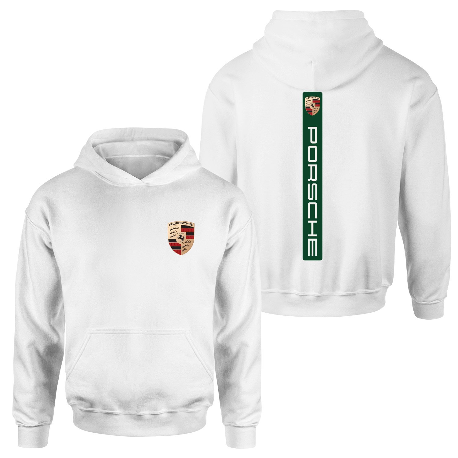 Porsche V Graphic Irish Green Hoodie XXL - Beyaz