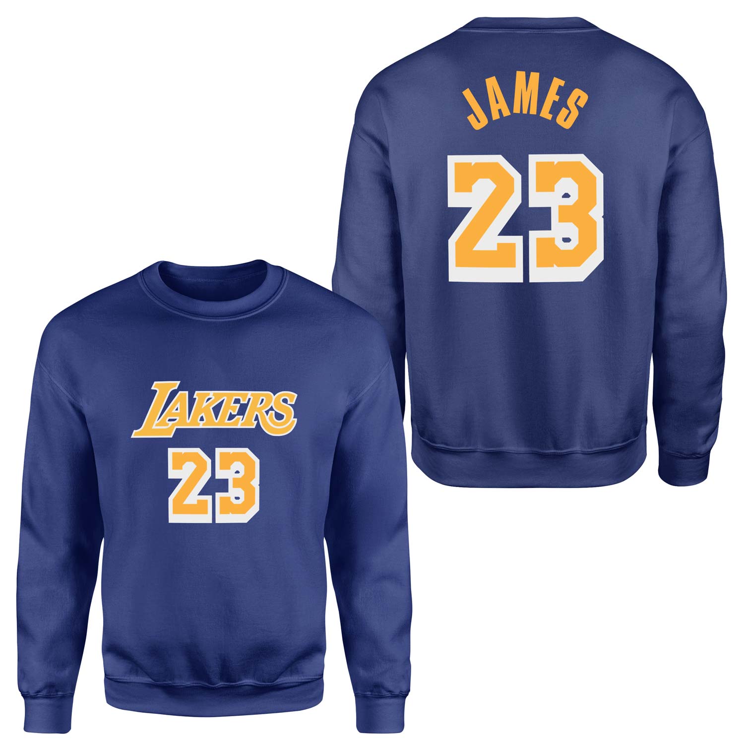LeBron James 23 Lakers White Sweatshirt S - İndigo Mavisi