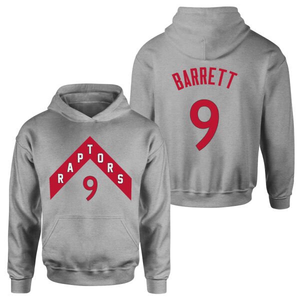 RJ Barrett 9 Raptors Jersey Hoodie L - Gri