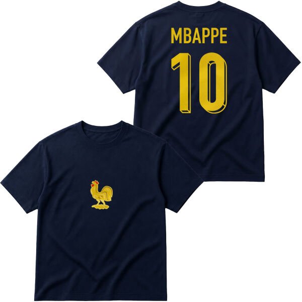 KYLIAN MBAPPE | Fransa 24 Basic Edition Oversize Tişört L - İndigo Mavisi