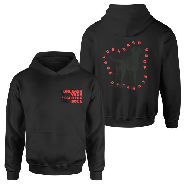 Unleash Your Fighting Soul | Dog Hoodie S - Siyah