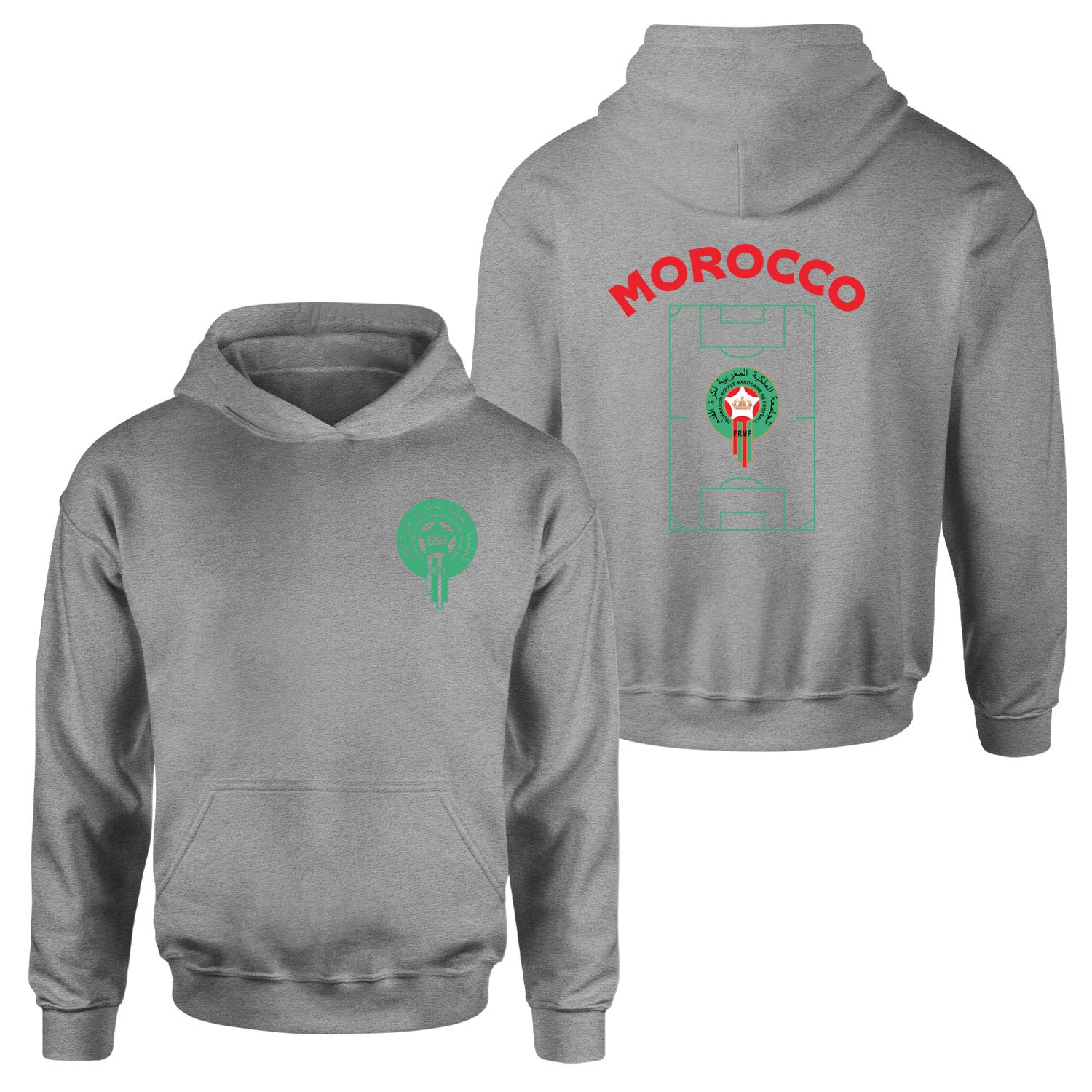 Fas Dünya Kupası 2026 Hoodie S - Gri