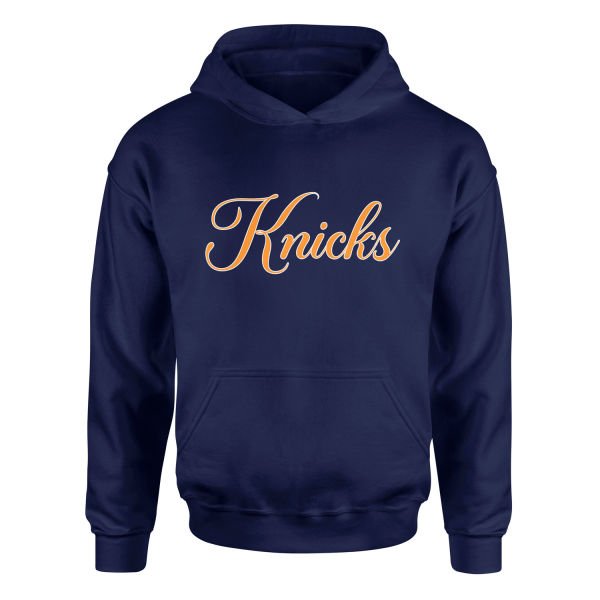 Knicks Cursive Hoodie XXL - İndigo Mavisi