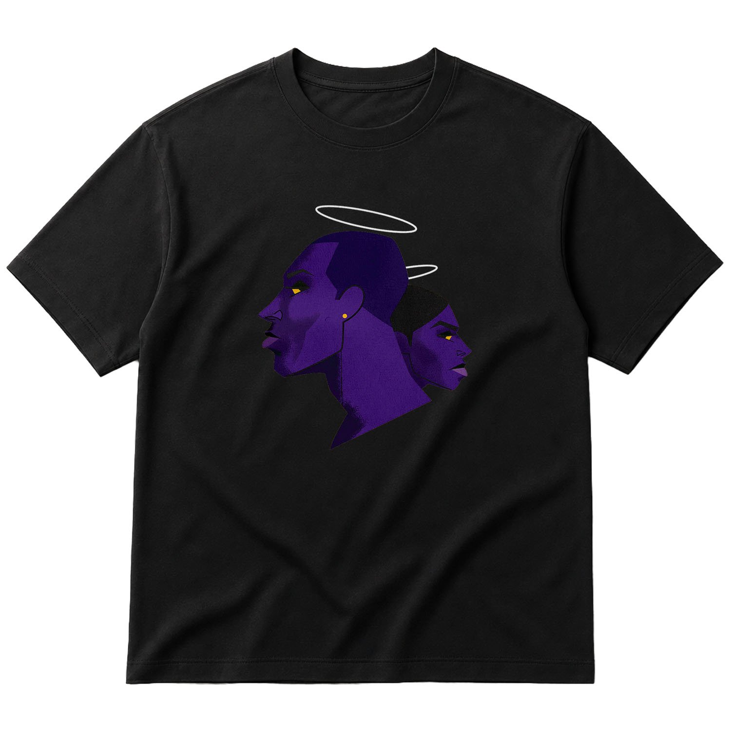 Kobe & Gigi Oversize Tişört L - Siyah