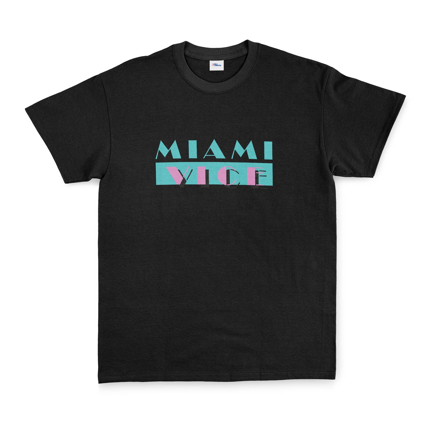 Miami Vice Tişört XXL - Siyah
