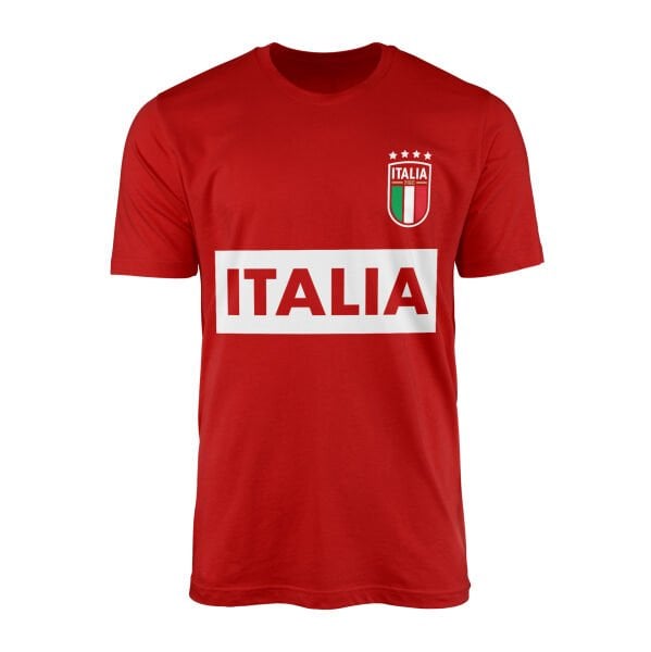 İtalya Basic 2024 Tişört L - Kırmızı