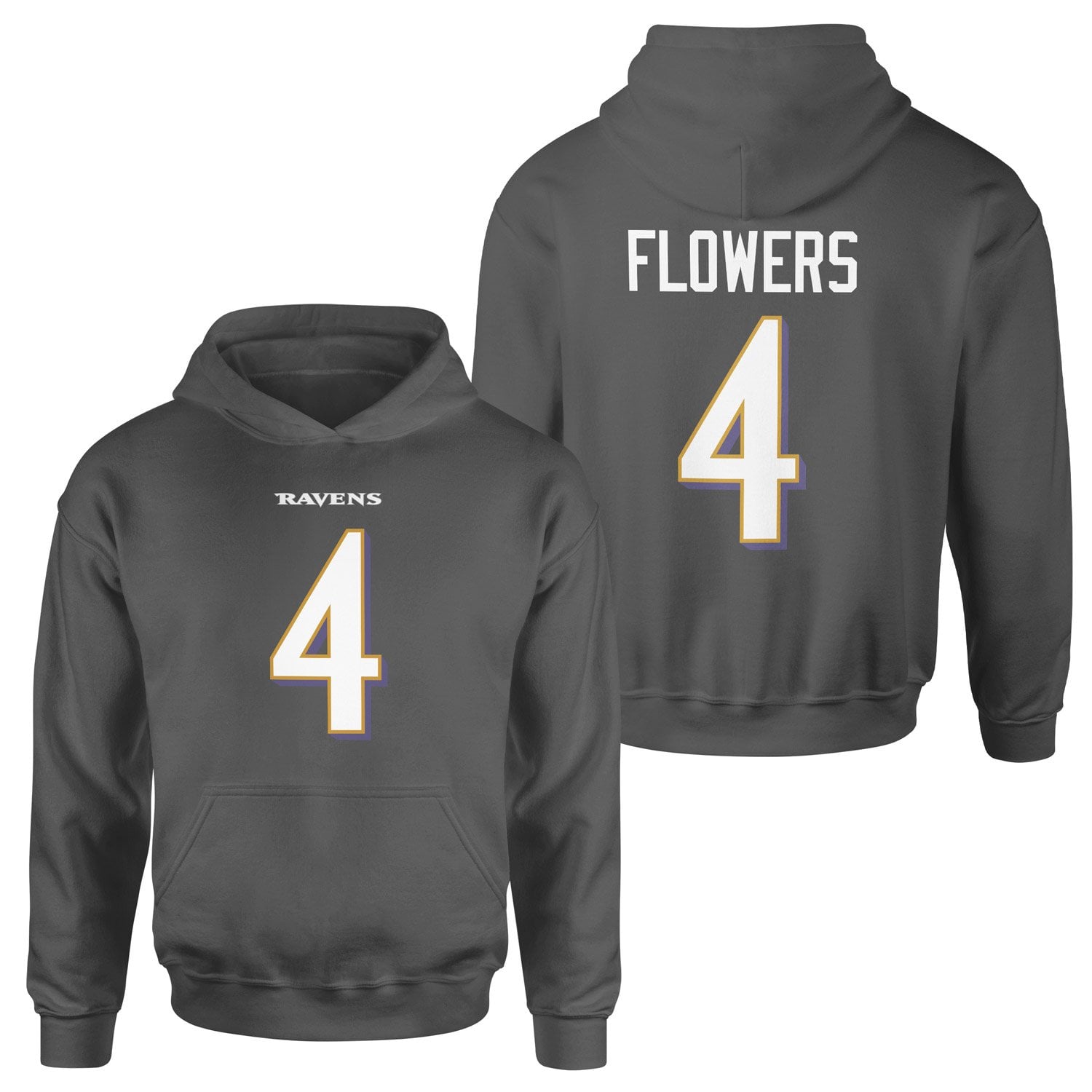 Zay Flowers Baltimore Ravens Hoodie XXL - Füme