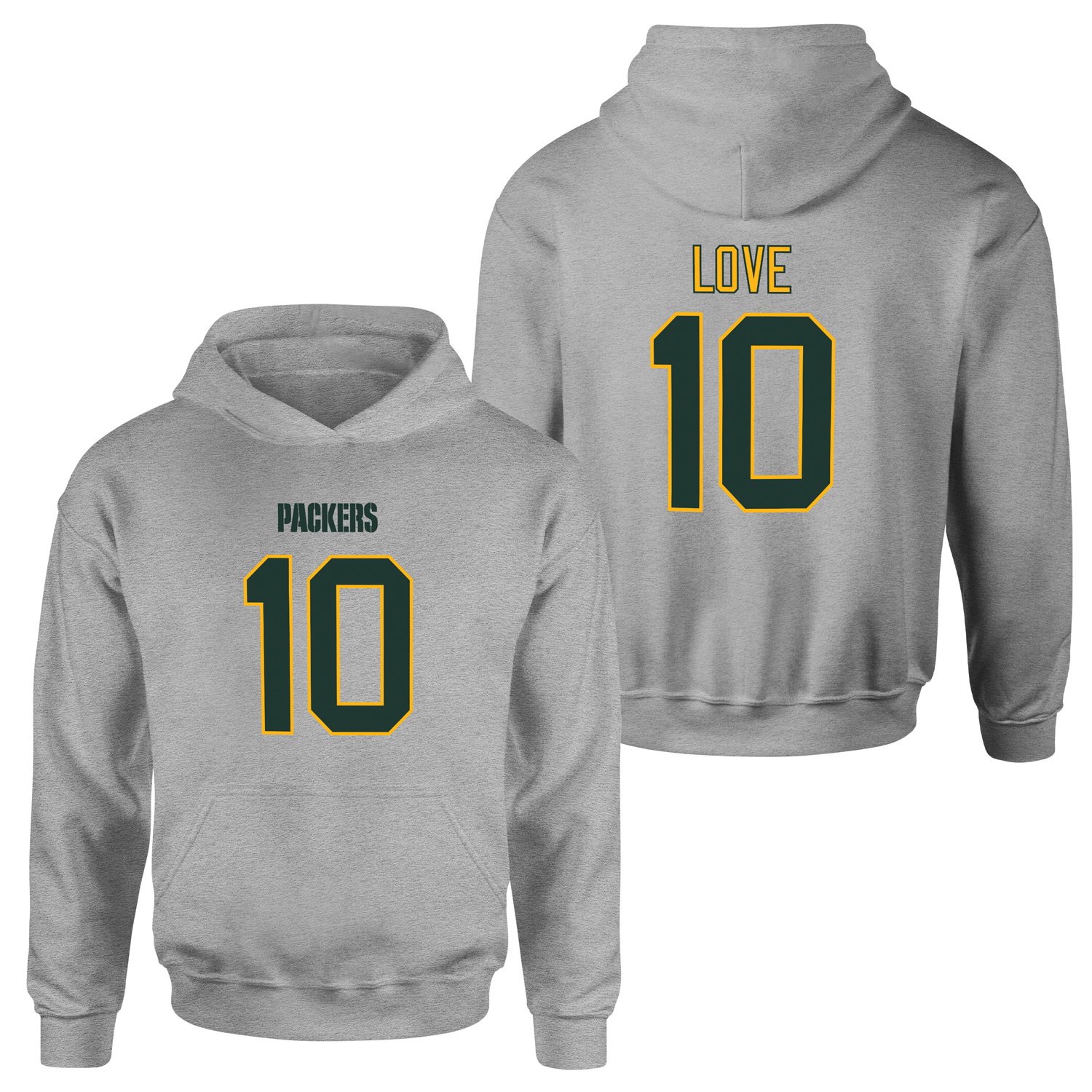 Jordan Love Green Bay Packers Hoodie XXL - Gri