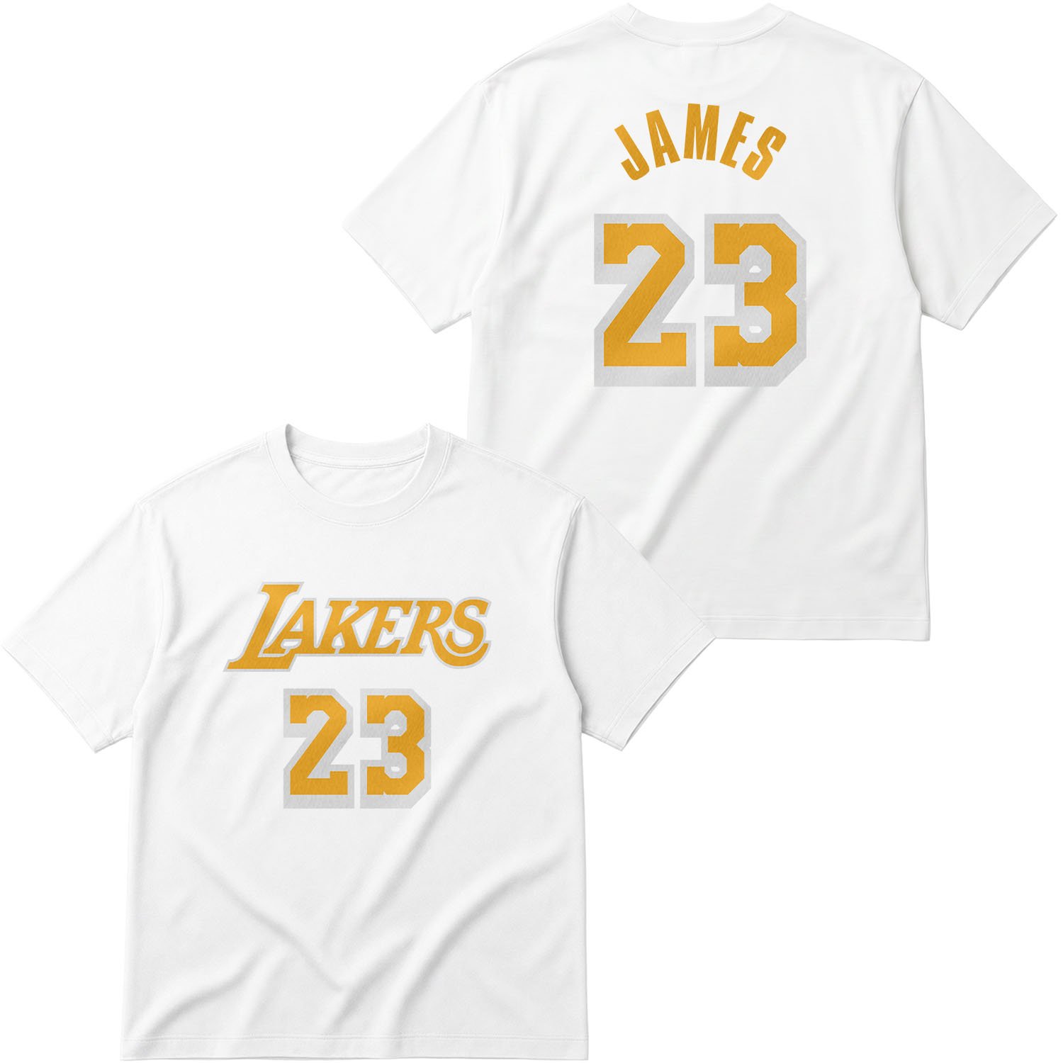LeBron James 23 Lakers White Oversize Tişört M - Beyaz