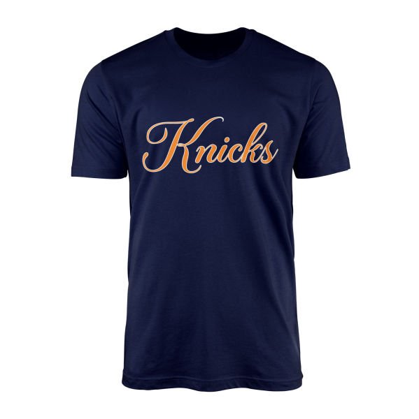 Knicks Cursive Tişört L - İndigo Mavisi