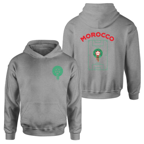 Fas Dünya Kupası 2026 Hoodie L - Gri