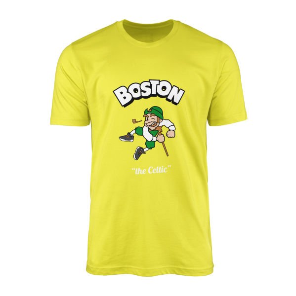 Celtics Cartoon Tişört XL - Sarı