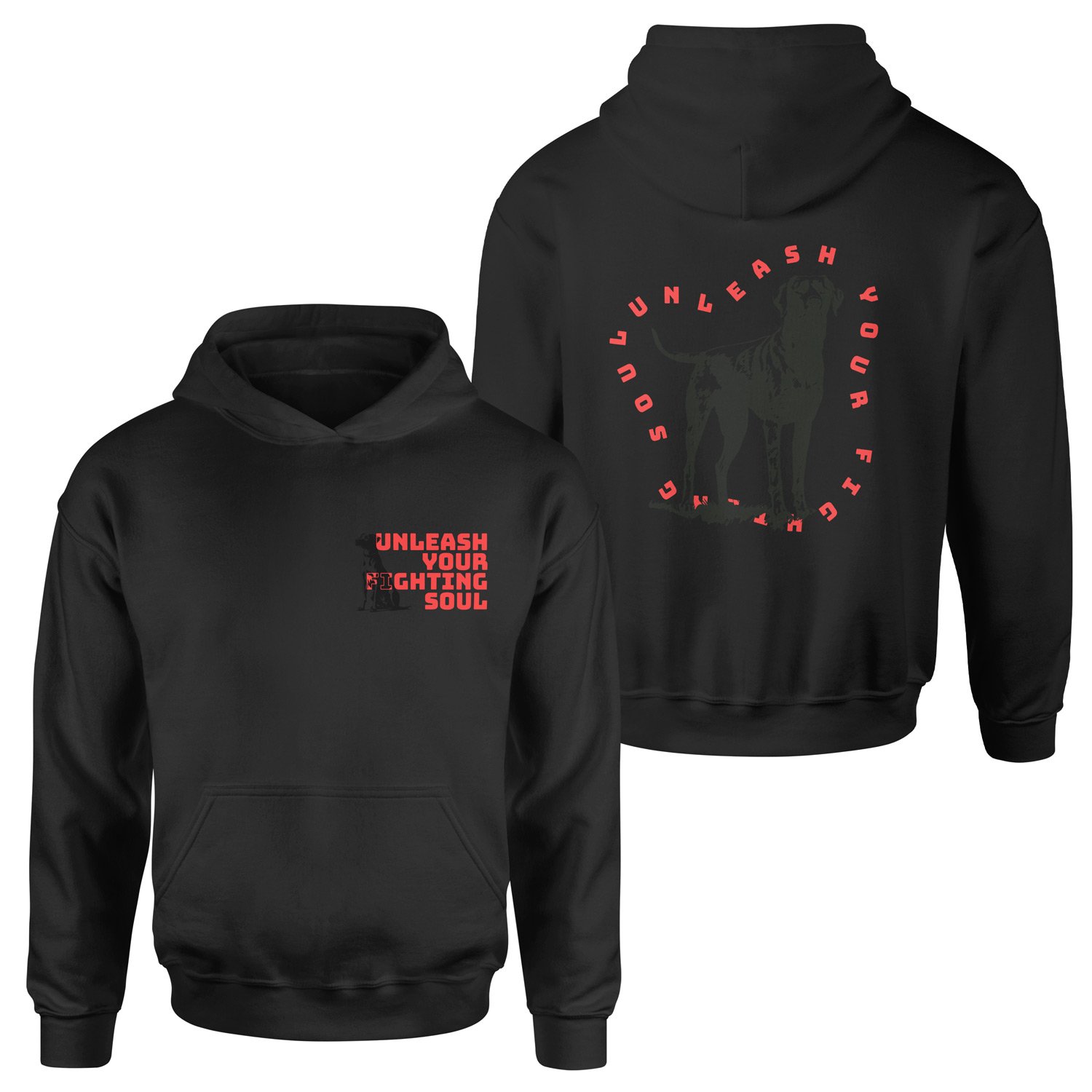 Unleash Your Fighting Soul | Dog Hoodie XL - Siyah