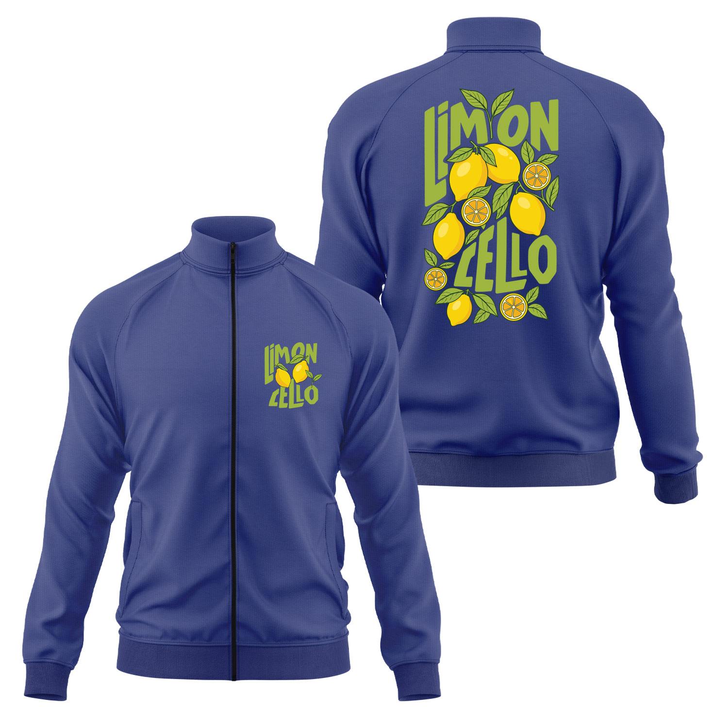 Limoncello Fermuarlı Sweatshirt M - İndigo Mavisi