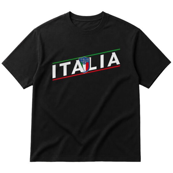 Forza Italia Oversize Tişört M - Siyah