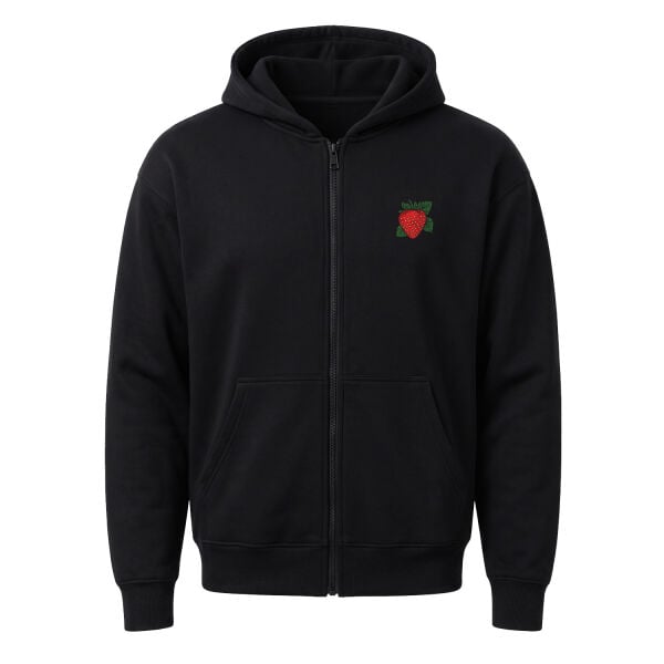 Strawberry Fermuarlı Kapüşonlu Sweatshirt