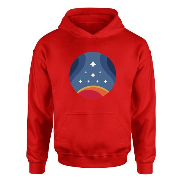 Starfield Constellation Hoodie M - Kırmızı