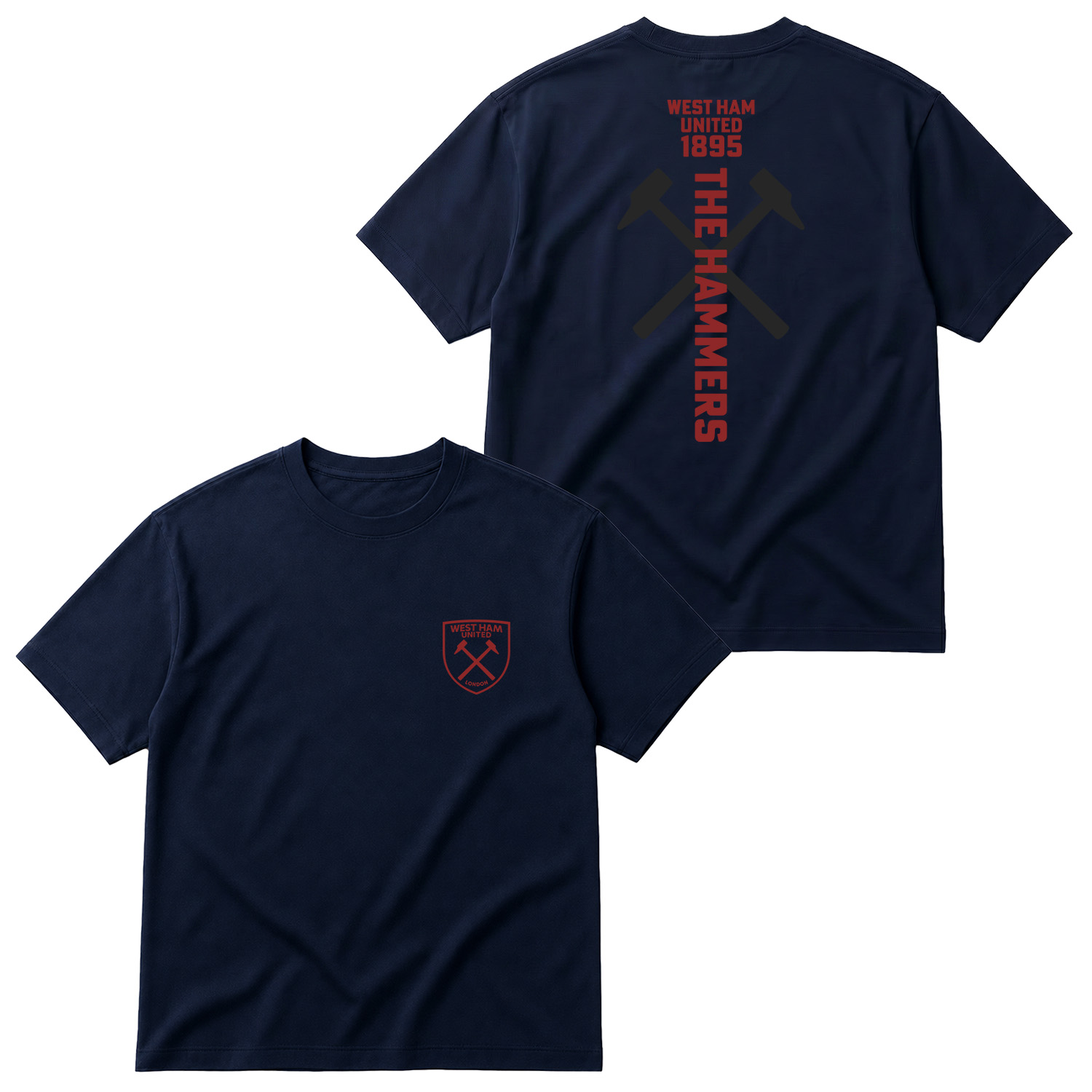 West Ham United | The Hammers Oversize Tişört S - İndigo Mavisi