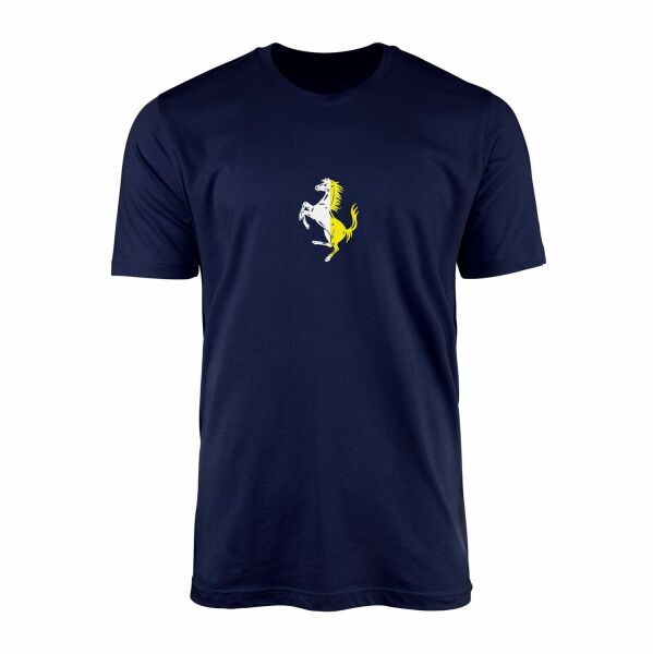 Scuderia Ferrari Bianco & Giallo Tişört XL - İndigo Mavisi