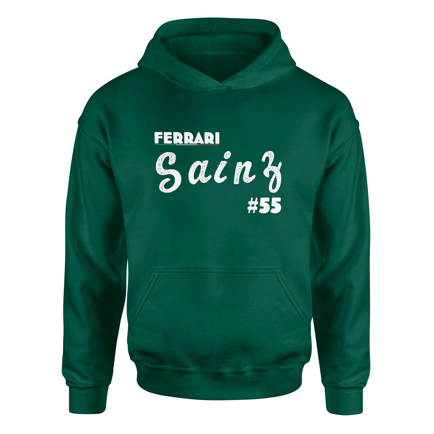 Carlos Sainz Cursive Illustration Hoodie L - Nefti Yeşili