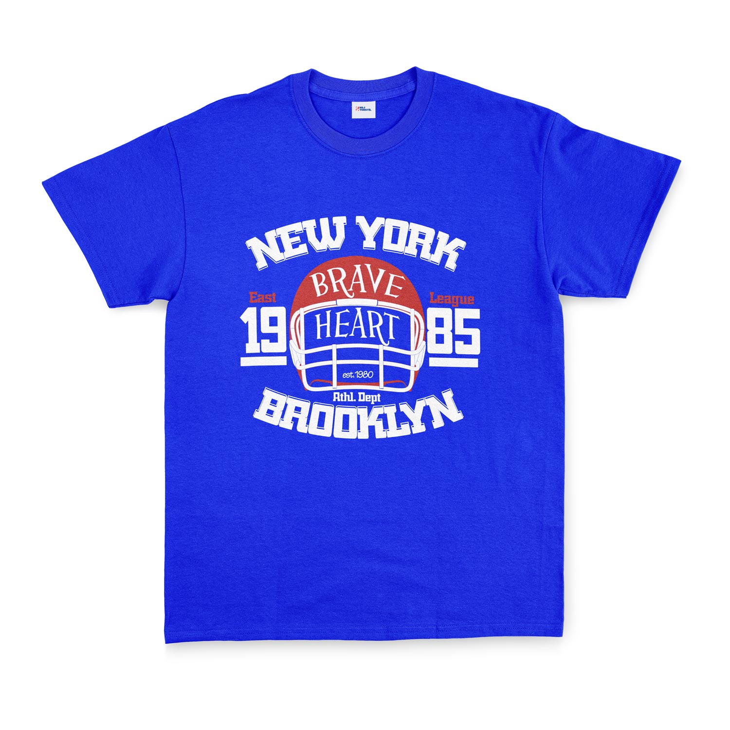New York Brave Hart BKLYN Tişört M - Mavi