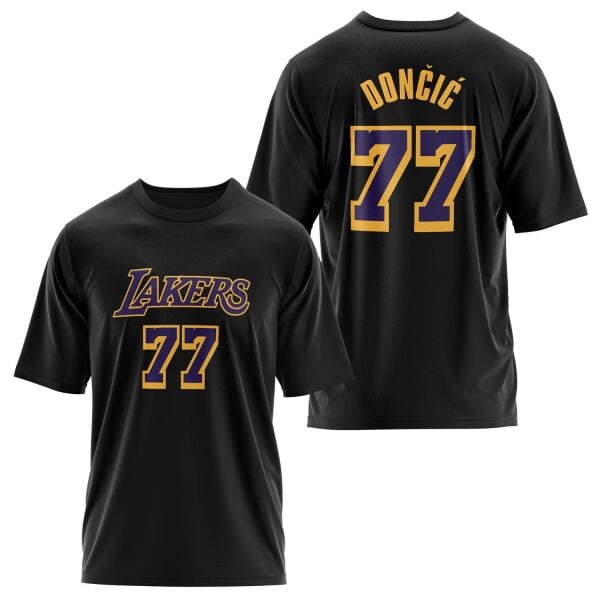Luka Doncic 77 Lakers Oversize Tişört M - Siyah | OUTLET