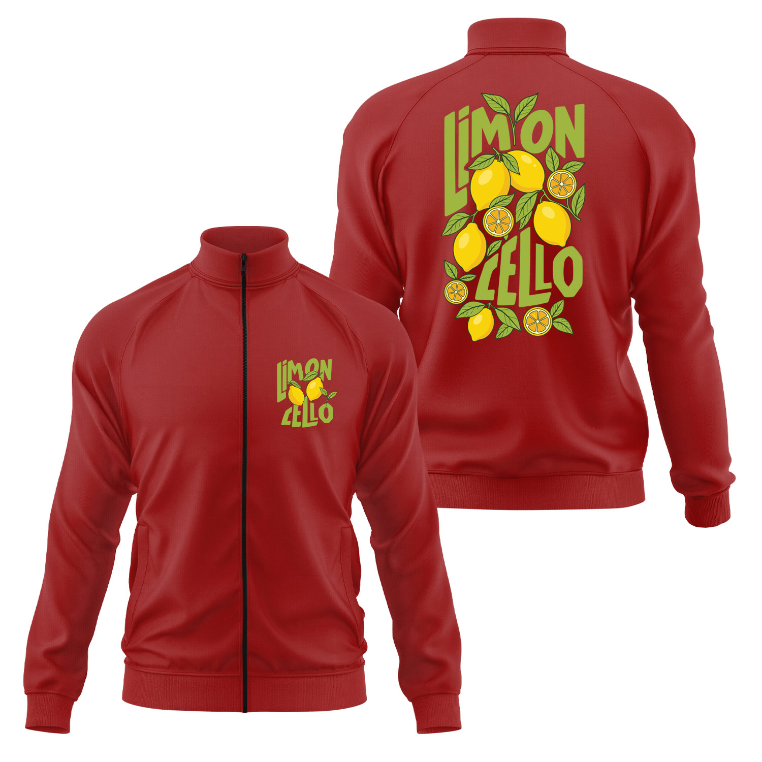Limoncello Fermuarlı Sweatshirt S - Kırmızı