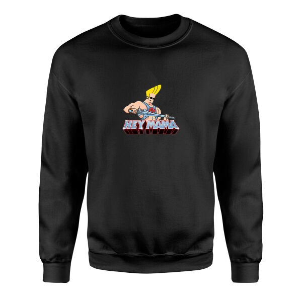 Hey Mama Sweatshirt S - Siyah
