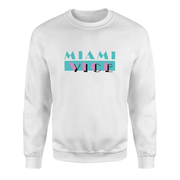 Miami Vice Sweatshirt S - Beyaz