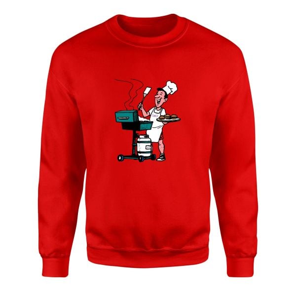 BBQ Chef Sweatshirt L - Kırmızı