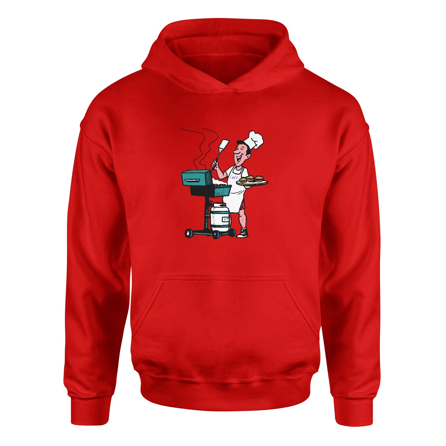 BBQ Chef Hoodie XL - Kırmızı