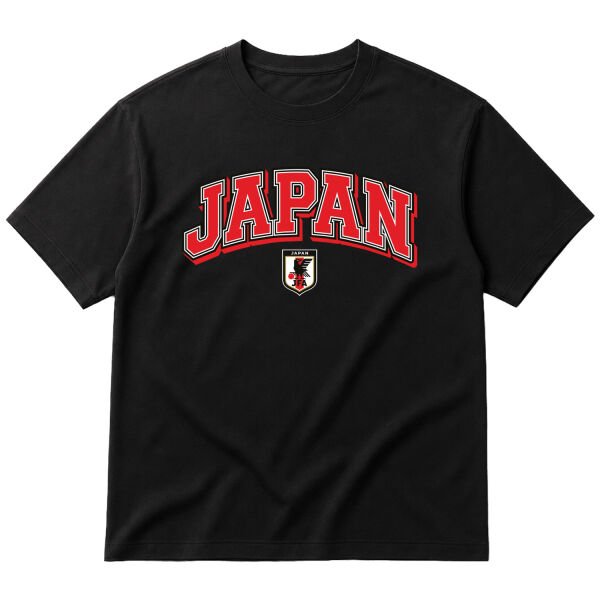 Japonya 2026 Varsity Oversize Tişört M - Siyah
