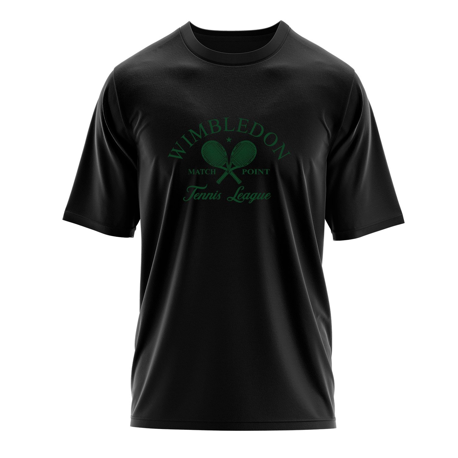 Wimbledon Match Point Oversize Tişört XL - Siyah