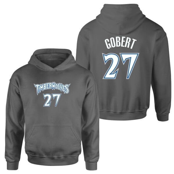 Rudy Gobert Minnesota 27 Forma Hoodie M - Füme