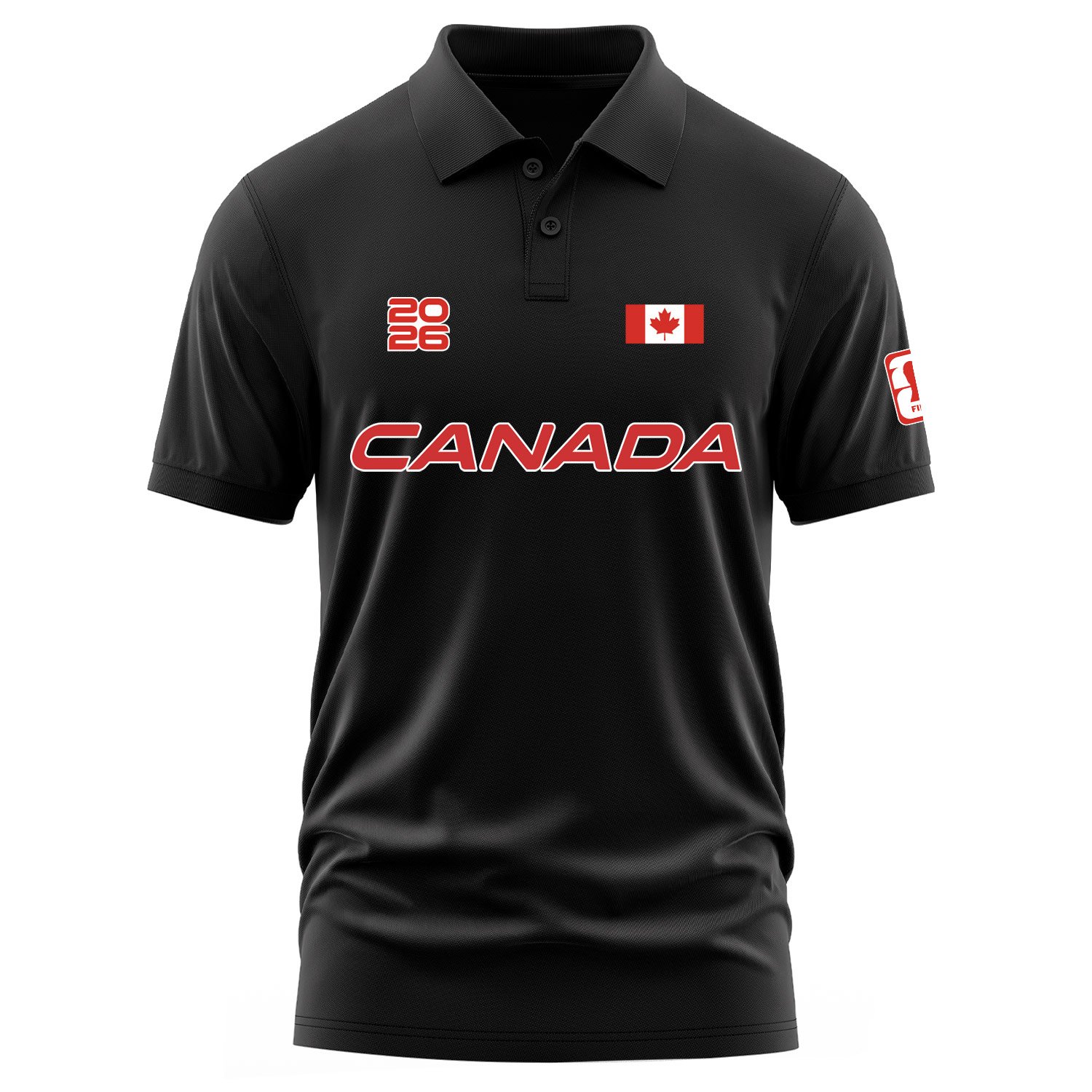 Kanada 2026 Polo Tişört XL - Siyah