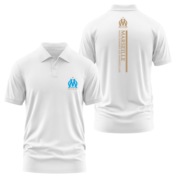 Olympique Marseille Polo Tişört S - Beyaz